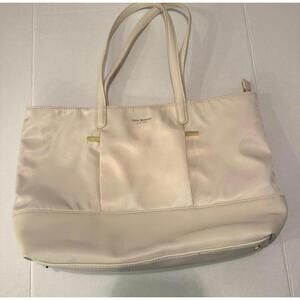 Isaac Mizrahi Cream Tote Bag